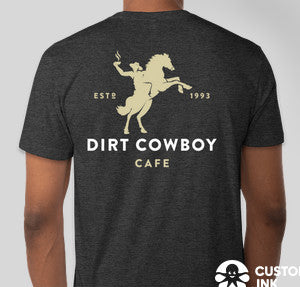 T-shirt, Next Level Tri-Blend, Vintage Black – Dirt Cowboy Café